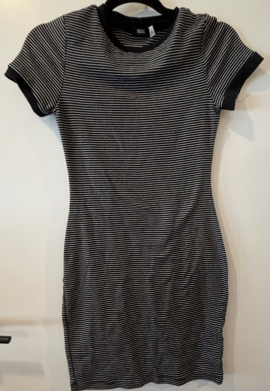 BDG Striped Bodycon Knit Stretchy Comfortable Ringer Tee Dress Urban Outfitters